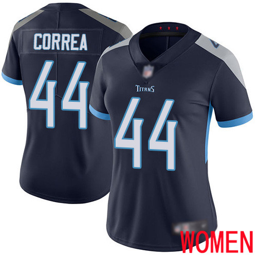 Tennessee Titans Limited Navy Blue Women Kamalei Correa Home Jersey NFL Football #44 Vapor Untouchable